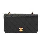 CHANEL シャネル マトラッセ チェーンショルダー 19cm ブラック レディース ラムスキン ショルダーバッグ ABランク 中古 銀蔵