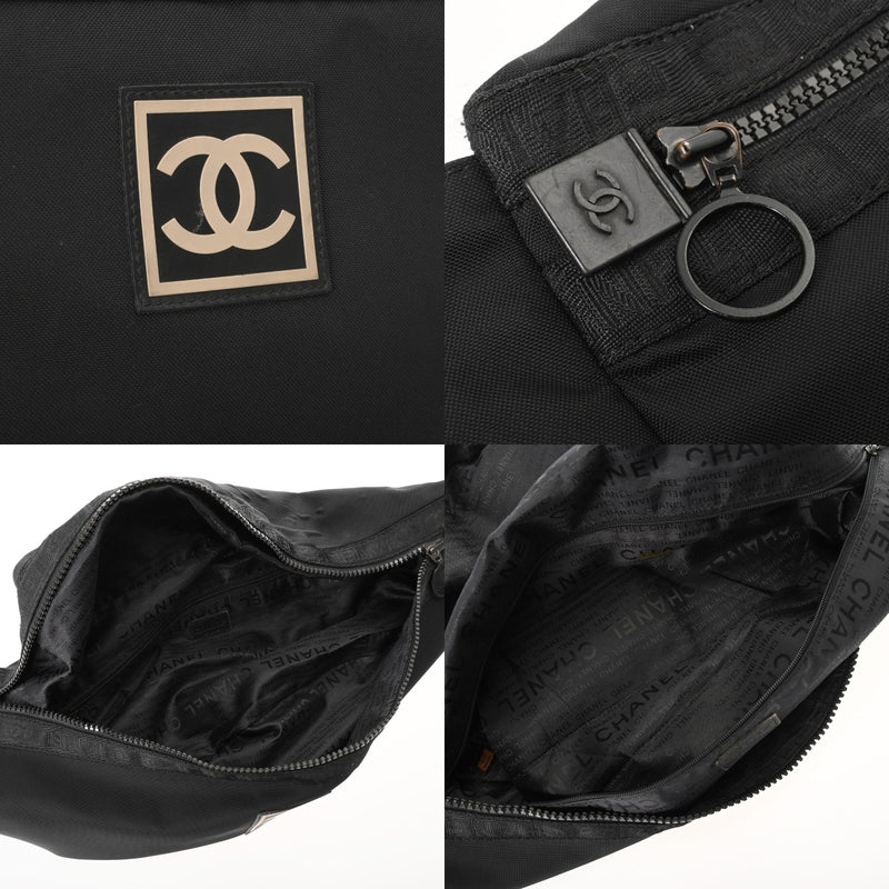 CHANEL シャネル スポーツライン ショルダーバッグ ブラック レディース ナイロン ショルダーバッグ ABランク 中古 銀蔵