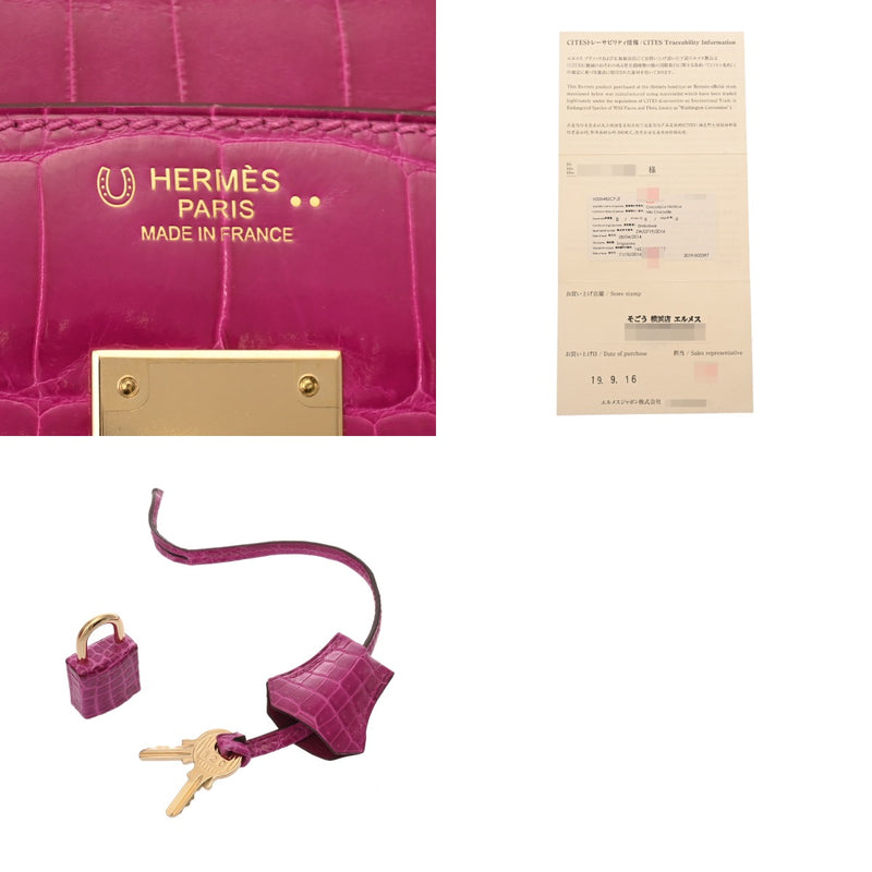 HERMES エルメス バーキン 30 SPオーダー ローズシェヘラザード D刻印(2019年頃) レディース ニロティカスリセ ハンドバッグ Aランク 中古 銀蔵
