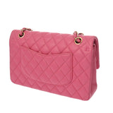 CHANEL シャネル マトラッセ チェーンショルダー 25cm Wフラップ ピンク A01112 レディース キャビアスキン ショルダーバッグ Aランク 中古 銀蔵