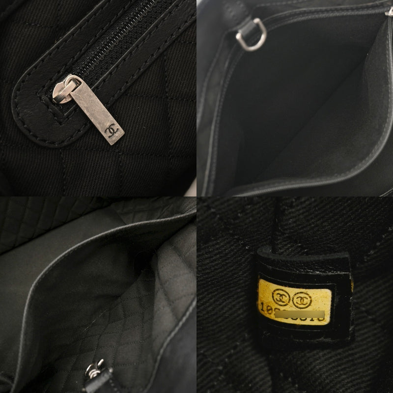 CHANEL シャネル チェーントート ブラック レディース ハラコ レザー トートバッグ ABランク 中古 銀蔵