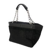 CHANEL シャネル チェーントート ブラック レディース ハラコ レザー トートバッグ ABランク 中古 銀蔵