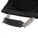 CHANEL シャネル チェーントート ブラック レディース ハラコ レザー トートバッグ ABランク 中古 銀蔵