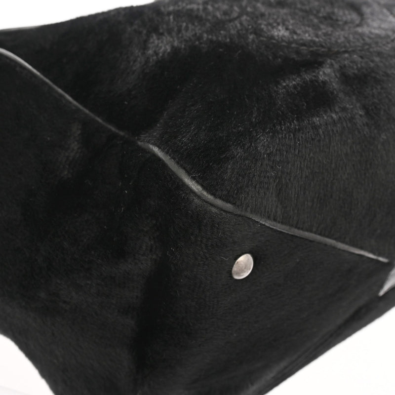 CHANEL シャネル チェーントート ブラック レディース ハラコ レザー トートバッグ ABランク 中古 銀蔵