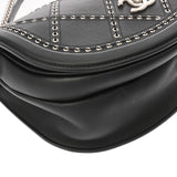 CHANEL シャネル ラウンドミニ フラップバッグ ココアイレット ブラック レディース カーフ ショルダーバッグ Aランク 中古 銀蔵