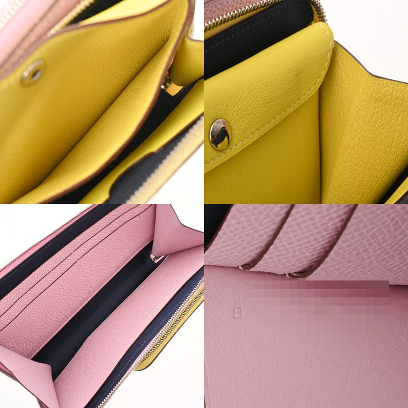 HERMES エルメス ヌーヴォートゥーゴー ライム モーヴシルベストル B刻印(2023年頃) レディース スイフト エプソン 長財布 新同 中古 銀蔵