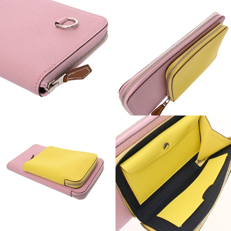 HERMES エルメス ヌーヴォートゥーゴー ライム モーヴシルベストル B刻印(2023年頃) レディース スイフト エプソン 長財布 新同 中古 銀蔵