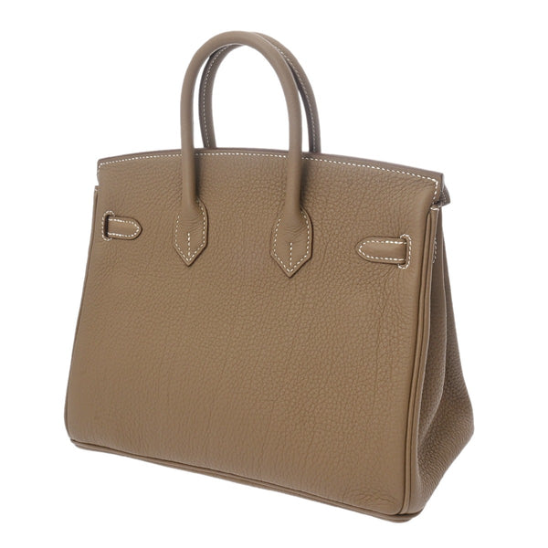 HERMES エルメス バーキン 25 エトゥープ W刻印(2024年頃) レディース トゴ ハンドバッグ 未使用 銀蔵