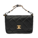 CHANEL シャネル マトラッセ スモールフラップバッグ ブラック レディース ラムスキン ショルダーバッグ ABランク 中古 銀蔵