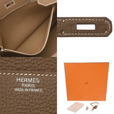 HERMES エルメス バーキン 35 エトゥープ □Q刻印(2013年頃) ユニセックス トゴ ハンドバッグ Aランク 中古 銀蔵