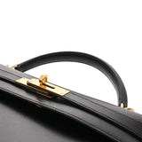 HERMES エルメス ケリー 32 外縫い ブラック D刻印(2019年頃) レディース ボックスカーフ 2WAYバッグ ABランク 中古 銀蔵