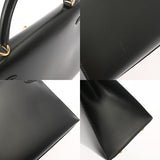 HERMES エルメス ケリー 32 外縫い ブラック D刻印(2019年頃) レディース ボックスカーフ 2WAYバッグ ABランク 中古 銀蔵