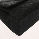 CHANEL シャネル マトラッセ チェーンショルダー 33cm ブラック レディース ソフトキャビアスキン ショルダーバッグ ABランク 中古 銀蔵