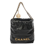 CHANEL シャネル シャネル 22 ミニ ハンドバッグ ブラック AS3980 レディース シャイニーカーフ 2WAYバッグ Aランク 中古 銀蔵