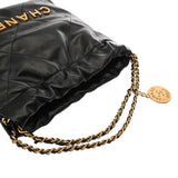 CHANEL シャネル シャネル 22 ミニ ハンドバッグ ブラック AS3980 レディース シャイニーカーフ 2WAYバッグ Aランク 中古 銀蔵