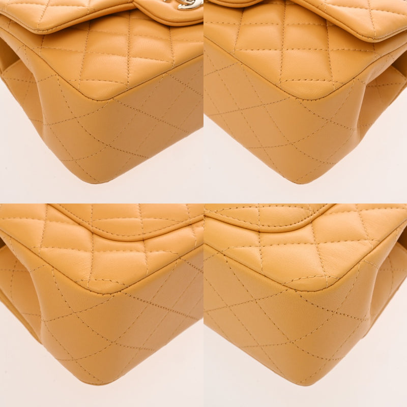 CHANEL シャネル マトラッセ トップハンドル ミニフラップバッグ 20cm イエロー AS2431 レディース ラムスキン ショルダーバッグ 新同 中古 銀蔵