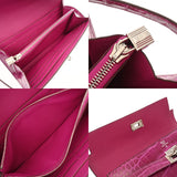 HERMES エルメス ケリーウォレット ローズジェヘラザード D刻印(2019年頃) レディース アリゲーターリセ 長財布 新同 中古 銀蔵