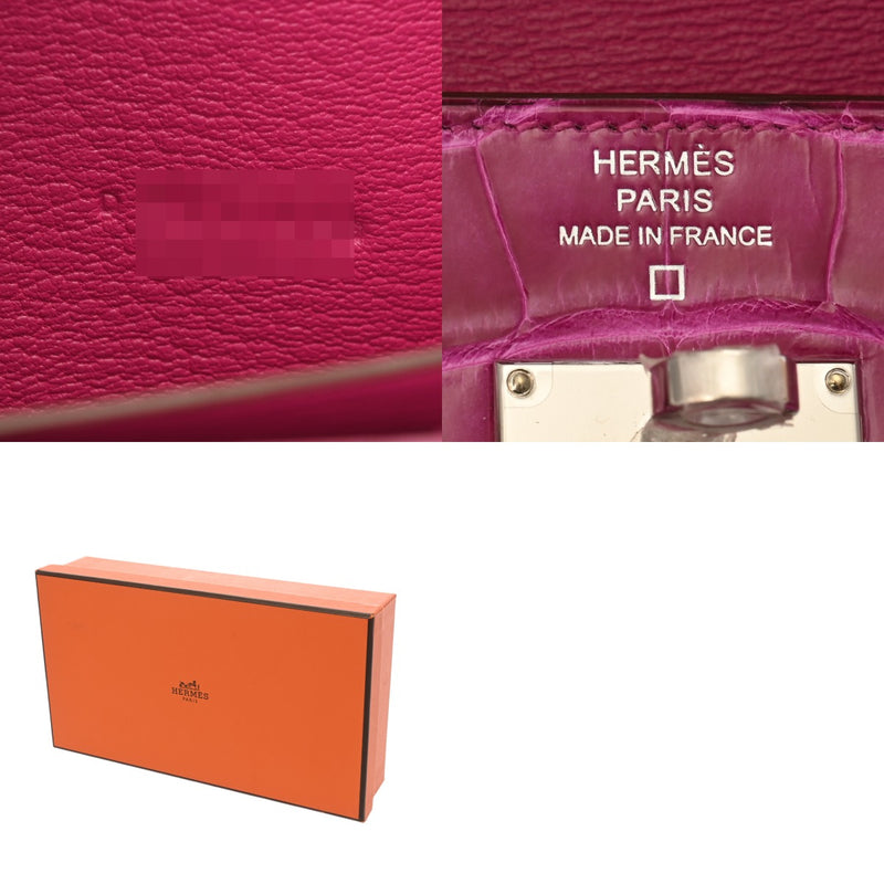 HERMES エルメス ケリーウォレット ローズジェヘラザード D刻印(2019年頃) レディース アリゲーターリセ 長財布 新同 中古 銀蔵