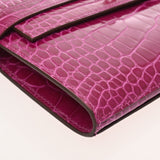 HERMES エルメス ケリーウォレット ローズジェヘラザード D刻印(2019年頃) レディース アリゲーターリセ 長財布 新同 中古 銀蔵