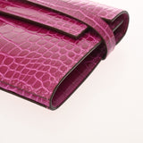 HERMES エルメス ケリーウォレット ローズジェヘラザード D刻印(2019年頃) レディース アリゲーターリセ 長財布 新同 中古 銀蔵