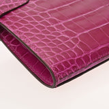 HERMES エルメス ケリーウォレット ローズジェヘラザード D刻印(2019年頃) レディース アリゲーターリセ 長財布 新同 中古 銀蔵