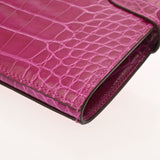 HERMES エルメス ケリーウォレット ローズジェヘラザード D刻印(2019年頃) レディース アリゲーターリセ 長財布 新同 中古 銀蔵