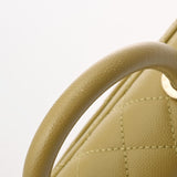 CHANEL シャネル マトラッセ トップハンドル ミニフラップバッグ XXS 2WAY ピスタチオ AS2215 レディース キャビアスキン ハンドバッグ Aランク 中古 銀蔵