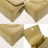 CHANEL シャネル マトラッセ トップハンドル ミニフラップバッグ XXS 2WAY ピスタチオ AS2215 レディース キャビアスキン ハンドバッグ Aランク 中古 銀蔵