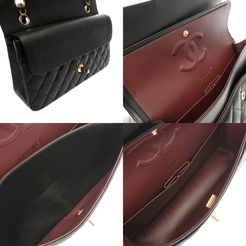 CHANEL シャネル マトラッセ 11.12 クラシックハンドバッグ ブラック A01112 レディース キャビアスキン ショルダーバッグ 未使用 銀蔵