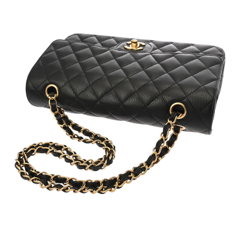 CHANEL シャネル マトラッセ 11.12 クラシックハンドバッグ ブラック A01112 レディース キャビアスキン ショルダーバッグ 未使用 銀蔵