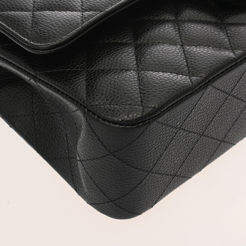 CHANEL シャネル マトラッセ 11.12 クラシックハンドバッグ ブラック A01112 レディース キャビアスキン ショルダーバッグ 未使用 銀蔵