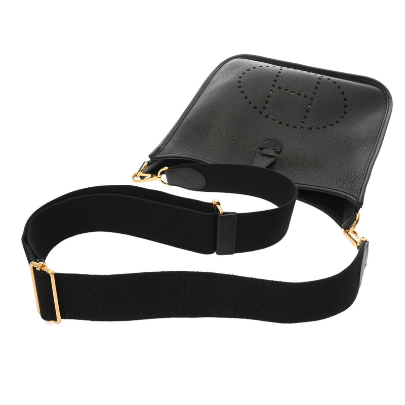HERMES エルメス エブリン 3PM ブラック Z刻印(2021年頃) ユニセックス トリヨンクレマンス ショルダーバッグ Aランク 中古 銀蔵