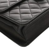 CHANEL シャネル マトラッセ プッシュロック チェーンショルダー 25cm ブラック レディース ラムスキン ショルダーバッグ Bランク 中古 銀蔵