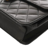 CHANEL シャネル マトラッセ プッシュロック チェーンショルダー 25cm ブラック レディース ラムスキン ショルダーバッグ Bランク 中古 銀蔵
