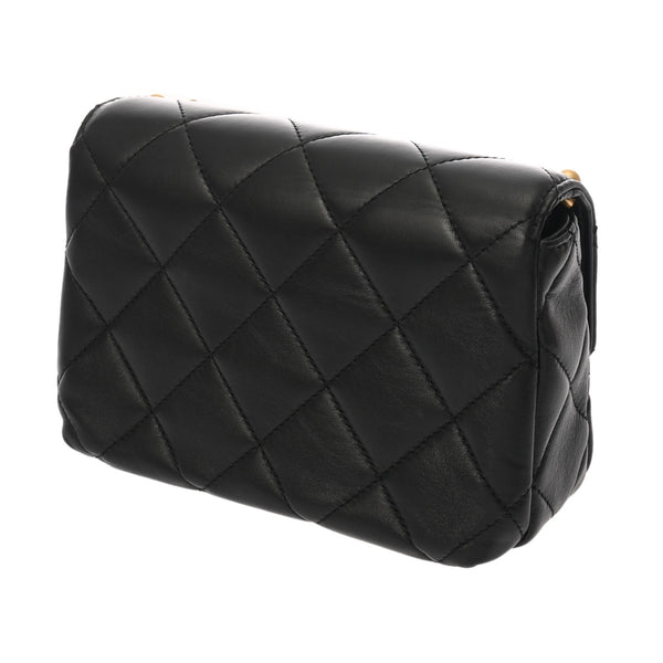 CHANEL シャネル マトラッセ ミニフラップ ブラック AS4986 レディース ラムスキン コスチュームパール ショルダーバッグ 新同 中古 銀蔵