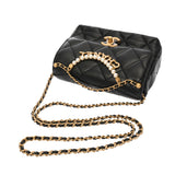 CHANEL シャネル マトラッセ ミニフラップ ブラック AS4986 レディース ラムスキン コスチュームパール ショルダーバッグ 新同 中古 銀蔵