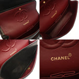 CHANEL シャネル マトラッセ チェーンショルダー 25cm Wフラップ ブラック A01112 レディース ラムスキン ショルダーバッグ Bランク 中古 銀蔵