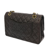 CHANEL シャネル マトラッセ チェーンショルダー 25cm Wフラップ ブラック A01112 レディース ラムスキン ショルダーバッグ Bランク 中古 銀蔵