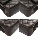 CHANEL シャネル マトラッセ チェーンショルダー 25cm Wフラップ ブラック A01112 レディース ラムスキン ショルダーバッグ Bランク 中古 銀蔵