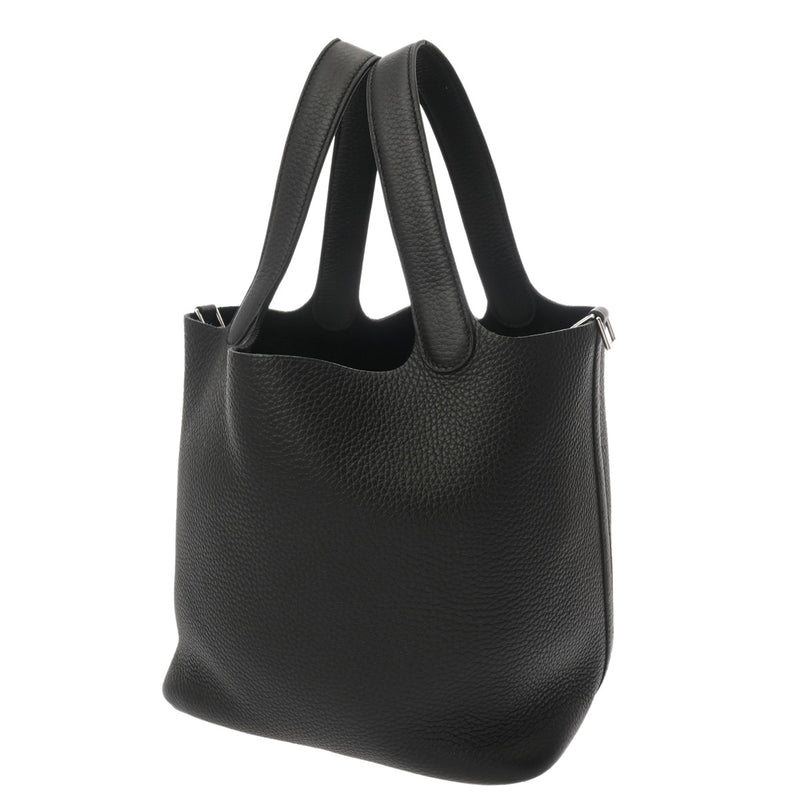 HERMES エルメス ピコタン ロック MM ブラック W刻印(2024年頃) レディース トリヨンクレマンス ハンドバッグ Aランク 中古 銀蔵