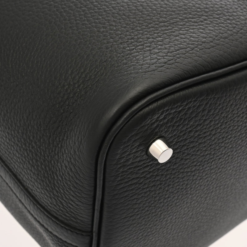 HERMES エルメス ピコタン ロック MM ブラック W刻印(2024年頃) レディース トリヨンクレマンス ハンドバッグ Aランク 中古 銀蔵