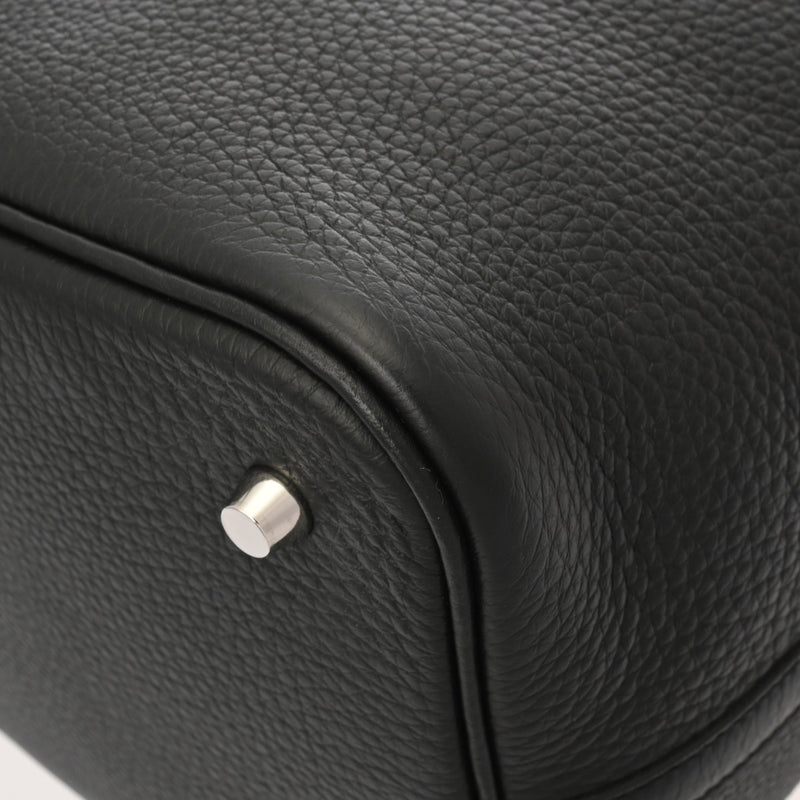HERMES エルメス ピコタン ロック MM ブラック W刻印(2024年頃) レディース トリヨンクレマンス ハンドバッグ Aランク 中古 銀蔵