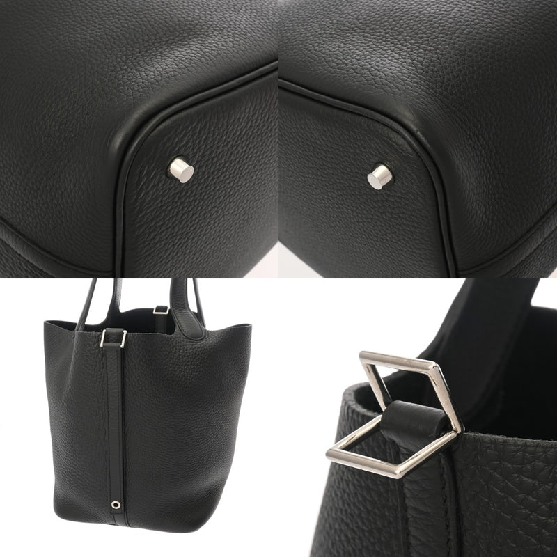 HERMES エルメス ピコタン ロック MM ブラック W刻印(2024年頃) レディース トリヨンクレマンス ハンドバッグ Aランク 中古 銀蔵