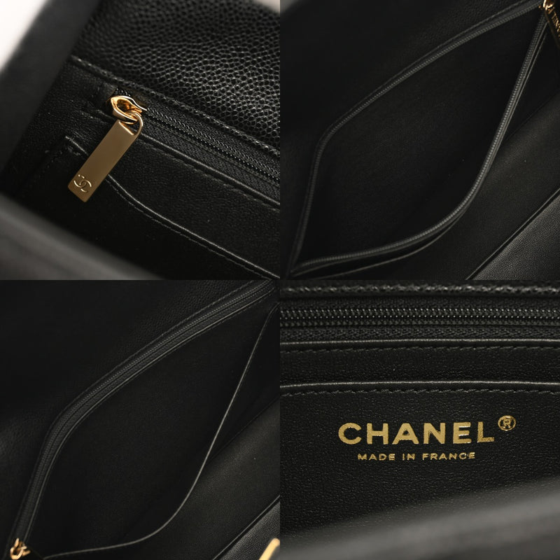 CHANEL シャネル トップハンドル フラップバッグ 2WAY ブラック AS4712 レディース キャビアスキン ハンドバッグ 未使用 銀蔵