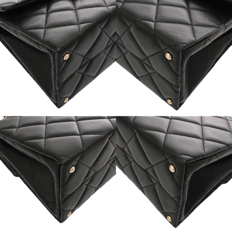 CHANEL シャネル トップハンドル フラップバッグ 2WAY ブラック AS4712 レディース キャビアスキン ハンドバッグ 未使用 銀蔵