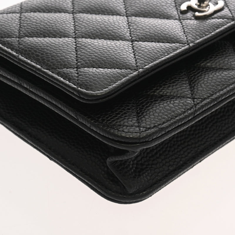 CHANEL シャネル マトラッセ クラシックチェーンウォレット ブラック AP4241 レディース キャビアスキン ショルダーバッグ 未使用 銀蔵