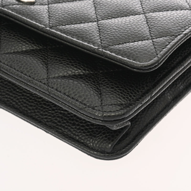 CHANEL シャネル マトラッセ クラシックチェーンウォレット ブラック AP4241 レディース キャビアスキン ショルダーバッグ 未使用 銀蔵