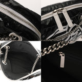 CHANEL シャネル チェーンショルダー LA PAUSA 19年 クルーズコレクション ブラック/ホワイト ユニセックス コーティングキャンバス ショルダーバッグ ABランク 中古 銀蔵