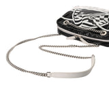 CHANEL シャネル チェーンショルダー LA PAUSA 19年 クルーズコレクション ブラック/ホワイト ユニセックス コーティングキャンバス ショルダーバッグ ABランク 中古 銀蔵