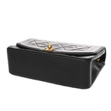 CHANEL シャネル マトラッセ ダイアナ チェーンショルダー 22cm ブラック A01164 レディース ラムスキン ショルダーバッグ ABランク 中古 銀蔵